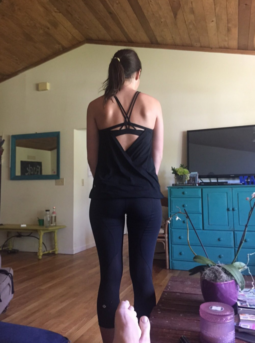A young woman was asked to leave the gym after her workout wear was  considered distracting and revealing