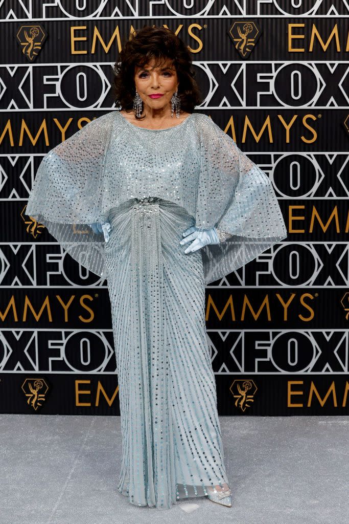 dame joan collins at 75th primetime emmy awards