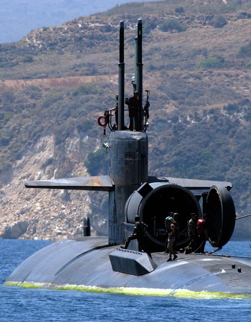 Navy Los Angeles-class submarine USS Dallas dry deck shelter