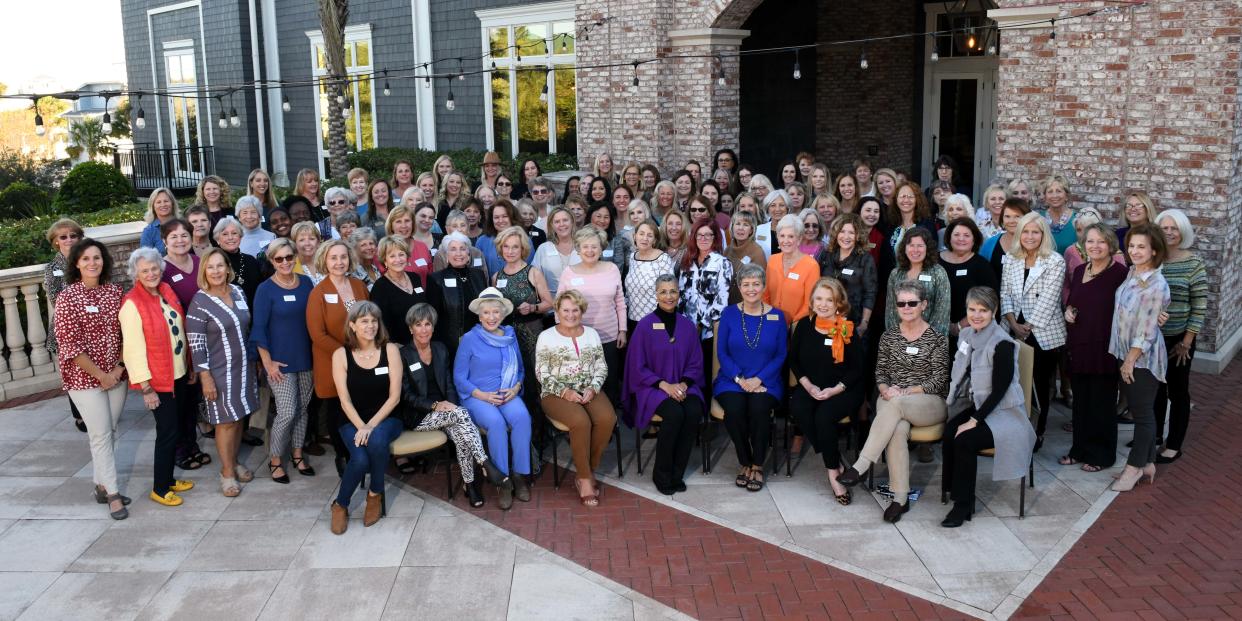 Members of Impact100 of Northwest Florida pose for a photo during the 2021 annual meeting. On Sunday, the group awarded five grants of $100,000 to nonprofit groups in Okaloosa and Walton counties.