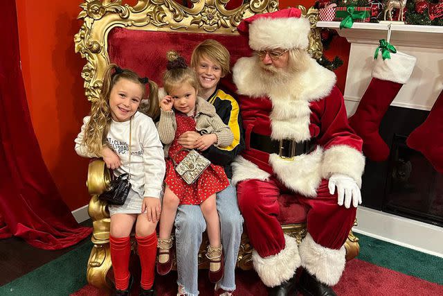 <p>Hilary Duff/instagram</p> Hilary Duff's kids with Santa