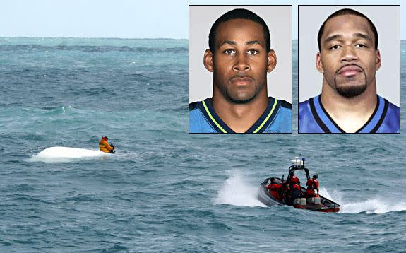 Marquis Cooper/Corey Smith (March, 2009): A fishing trip off Florida's Gulf Coast turned deadly for NFL players Marquis Cooper and Corey Smith as the boat they were on capsized sending the two players, along with friends William Bleakley and Nick Schuyler, plunging into the 62-degree water. Schuyler, a former college football player, was the lone survivor. He was rescued after clinging to the crippled boat for more than 36 hours. He reported that all four clung to the capsized boat for hours after a wave flipped the boat, but that at some point the three others drifted away. Cooper, a third-round pick of the Buccaneers in 2004, played with the Raiders in 2008. Smith, a free-agent defensive end, started six games during a three-year stint with the Lions.