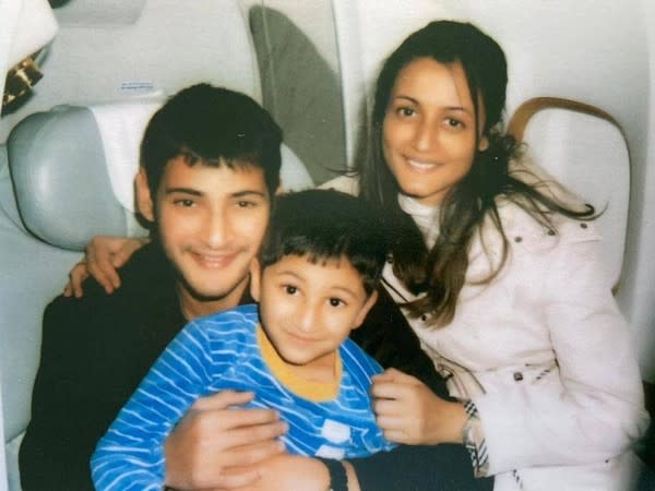 Throwback image of Mahesh Babu, his wife and son (Image source: Instagram)