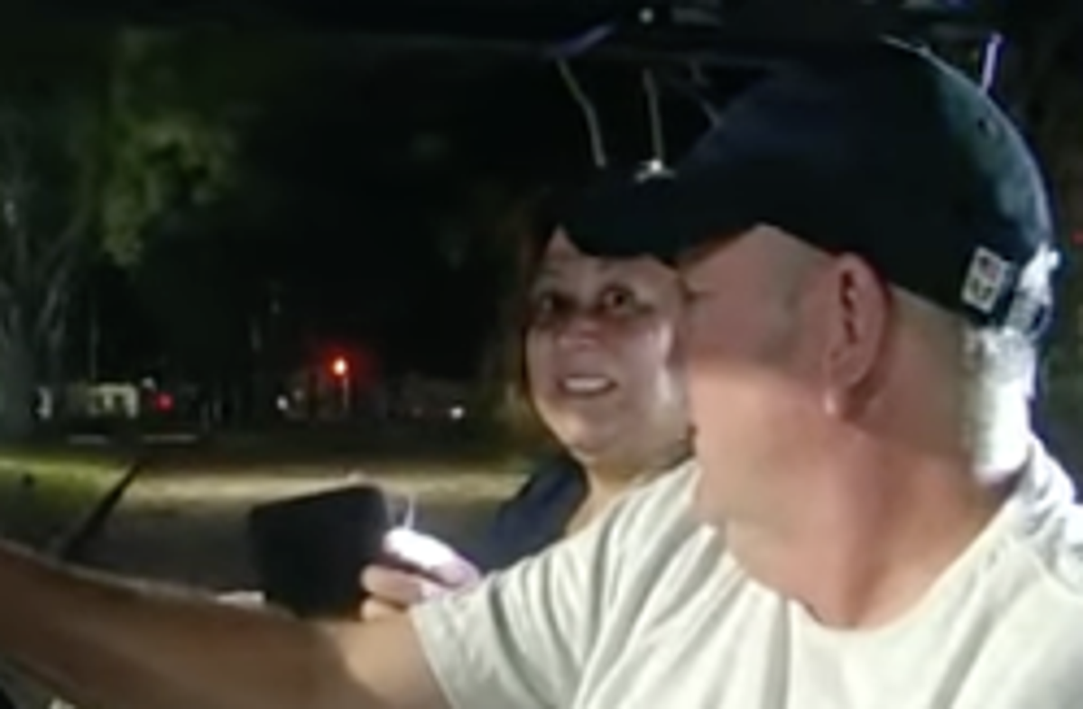 Body camera footage shows Tampa Bay, Florida, police chief Mary O’Connor, on 13 November during a traffic stop (Tampa Bay Police Department)