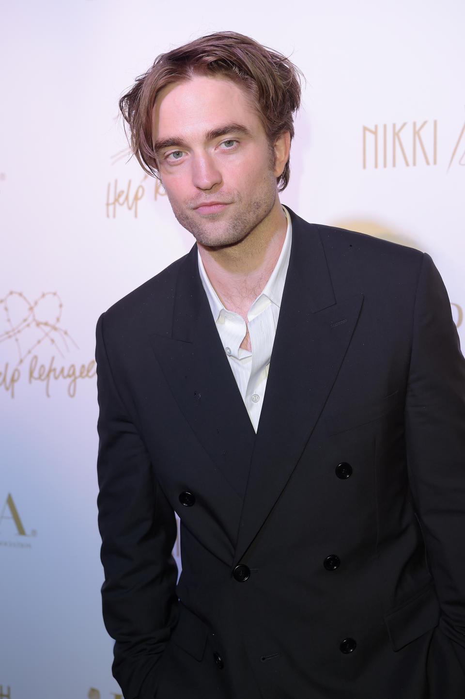 CANNES, FRANCE - MAY 19: Robert Pattinson attends the HFPA & Participant Media Honour Help Refugees' during the 72nd annual Cannes Film Festival on May 19, 2019 in Cannes, France. (Photo by Antony Jones/Getty Images)