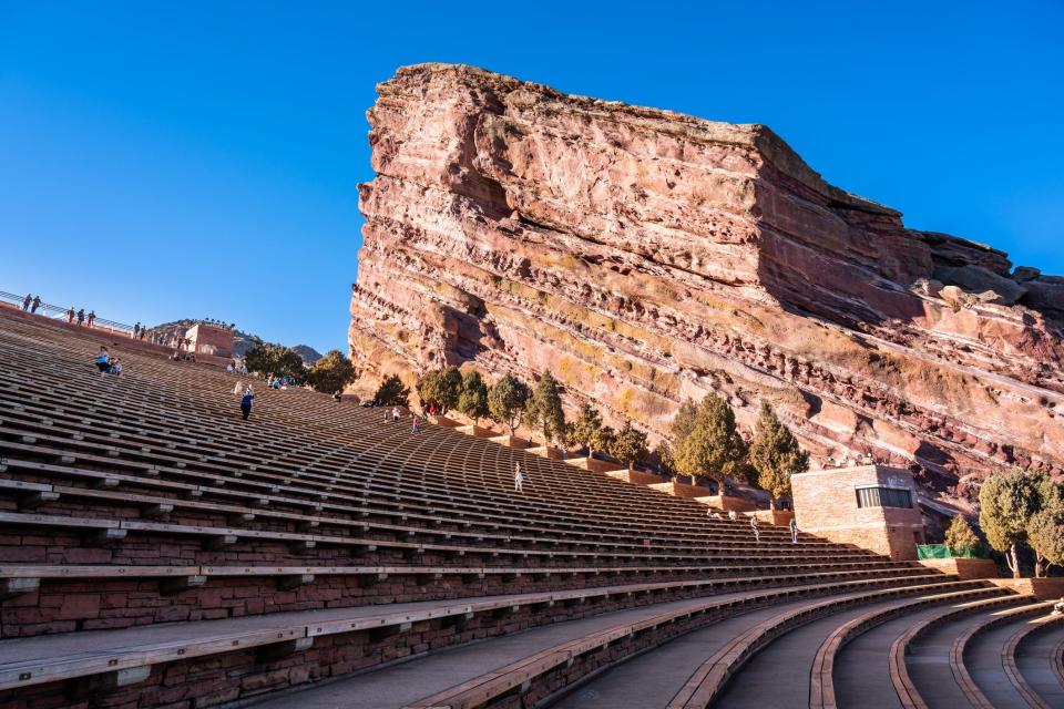 View of Red Rocks Amphitheater.