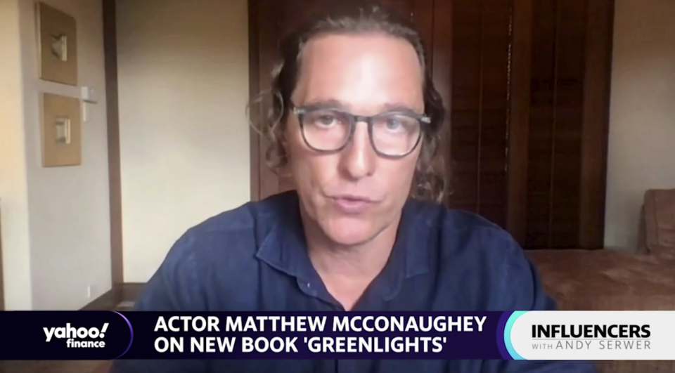 Actor Matthew McConaughey joins "Influencers with Andy Serwer." 