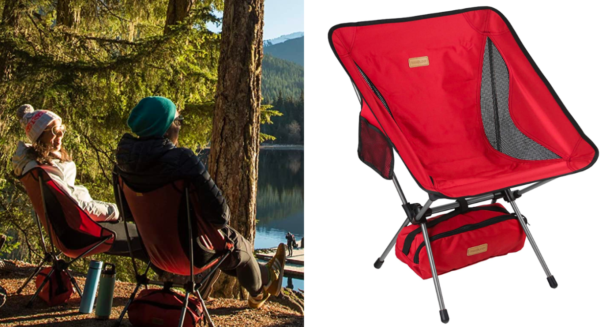 For a limited time, save 26% on the TREKOLOGY Camping Chair. Images via Amazon.