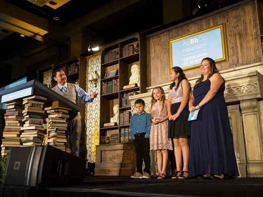 The Renteria family of Pierson is highlighted at a 2017 Barbara Bush Foundation for Family Literacy event honoring the Food Brings Hope program that provided services to the family, including afterschool programs for children and English classes for the father, Ruben Renteria.