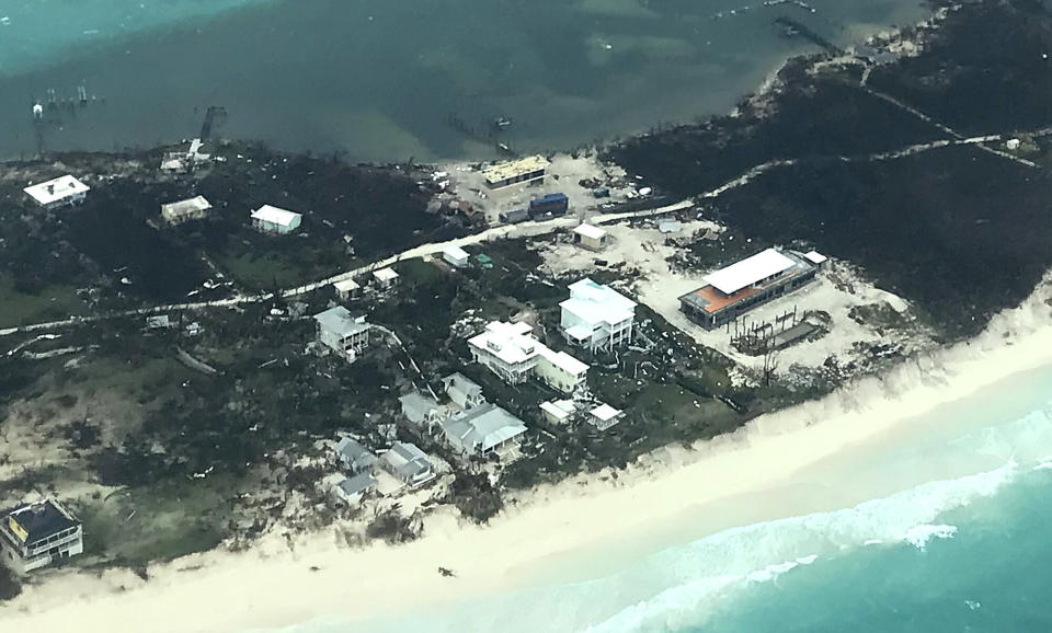 &nbsp;In this handout aerial photo provided by the HeadKnowles Foundation, damage is seen from Hurricane Dorian on Abaco Island on Sept. 3, 2019 in the Bahamas.&nbsp;