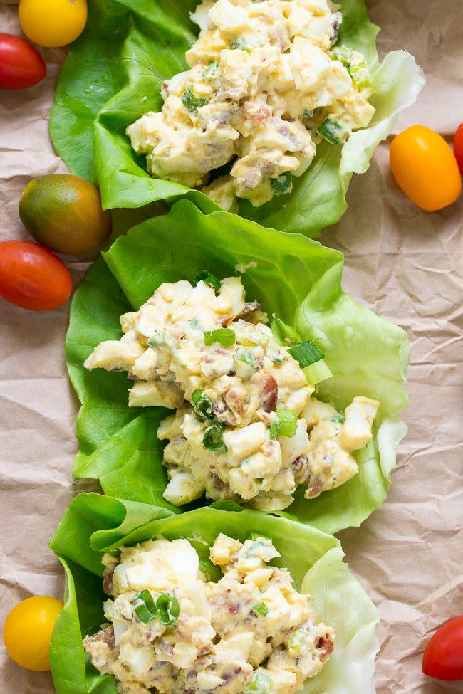 Paleo Egg Salad With Bacon and Scallions