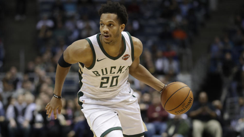 Rashad Vaughn averaged 7.9 minutes for the Bucks this season. (AP)