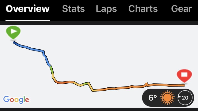 Stats from Garmin Lily 2 watch in Garmin Connect app