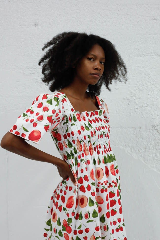 Lisa Says Gah Toni Dress - Fruit Print