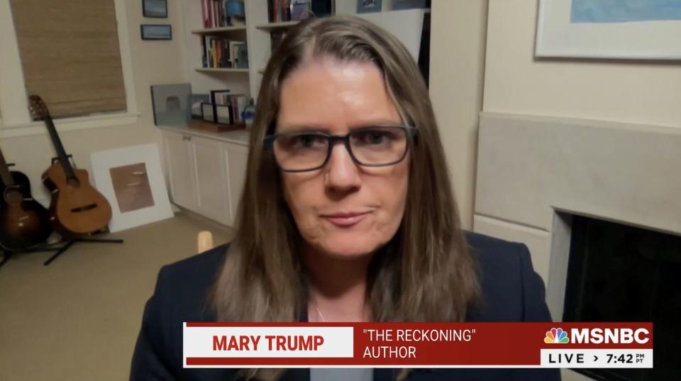 Mary Trump speaking on MSNBC on August 8, 2022