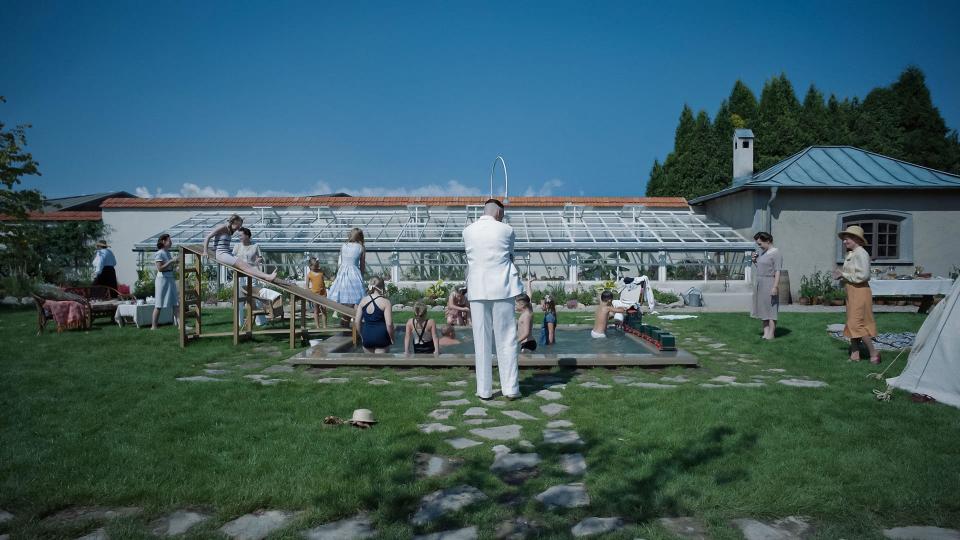 Christian Friedel  in (C)A24 film : The Zone of Interest (2023). Plot: The commandant of Auschwitz, Rudolf Höss, and his wife Hedwig, strive to build a dream life for their family in a house and garden next to the camp. Ref: LMK106-J10462-220124 Supplied by LMKMEDIA. Editorial Only. Landmark Media is not the copyright owner of these Film or TV stills but provides a service only for recognised Media outlets. pictures@lmkmedia.com