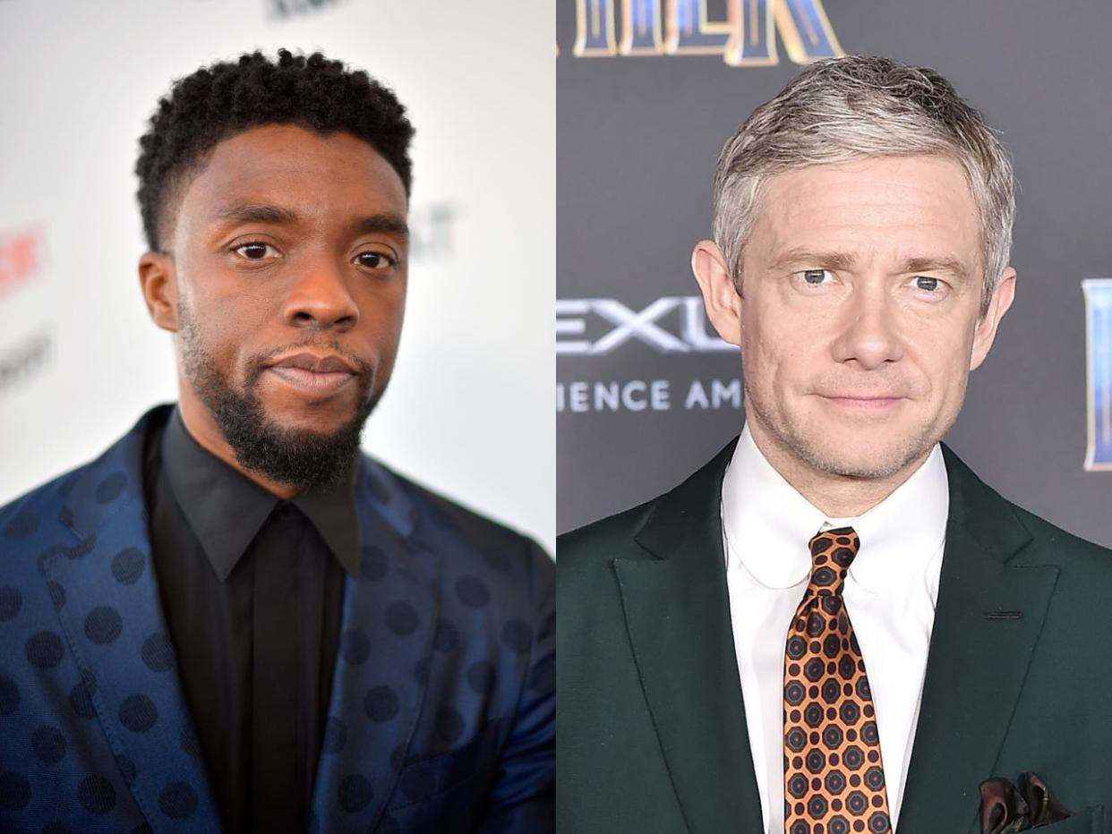 Chadwick Boseman (Left) and Martin Freeman (Right).