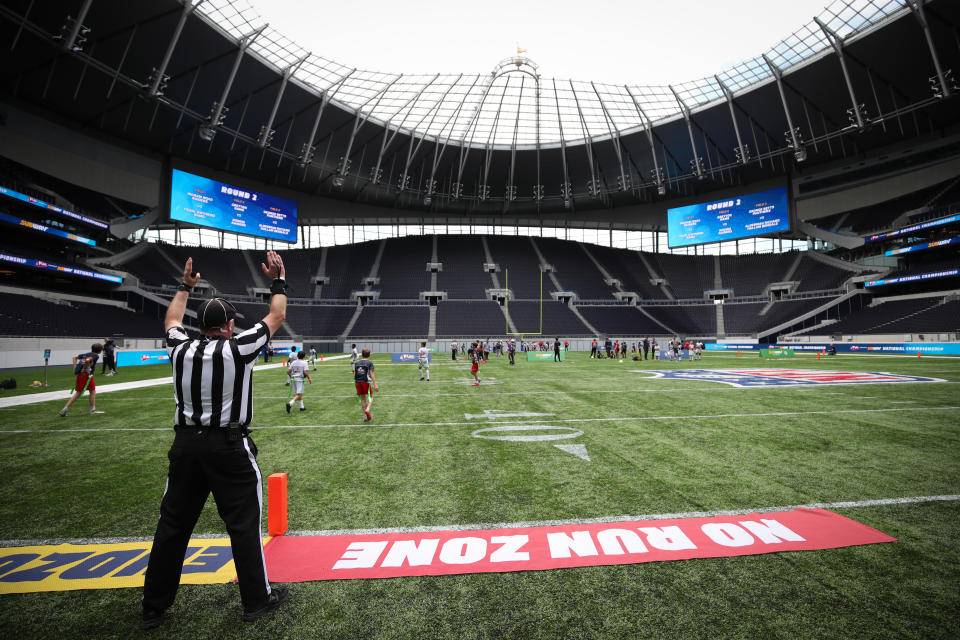 General view of the NFL Flag Championships at The Tottenham Hotspur Stadium, London. (Photo by Chris Radburn/PA Images via Getty Images)