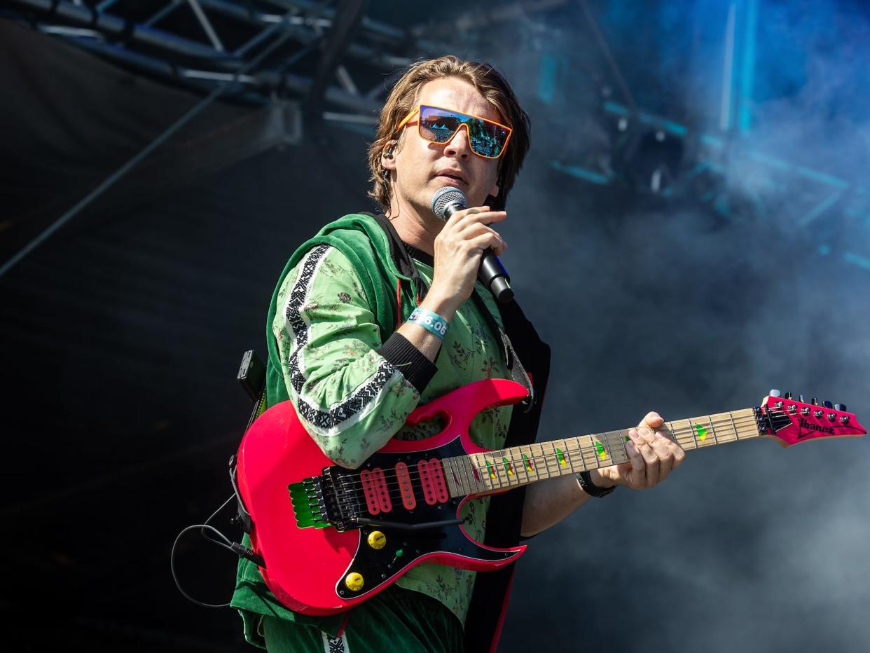 Bard Ylvisaker from the band Ylvis performs on stage during day 3 of Bergenfest 2023 on June 16, 2023 in Bergen, Norway