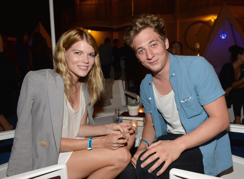 Jeremy Allen White, then 22, is photographed in Los Angeles in 2013 with his "Shameless" castmate, Emma Greenwell.