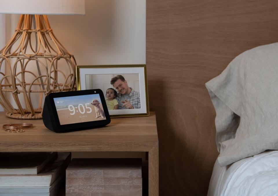 The Echo Show 5 is meant to blend into your existing decor with ease. (Image: Amazon)