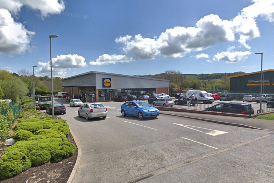 The man allegedly lowered his mask and wiped spit on good ina Lidl: Google Maps