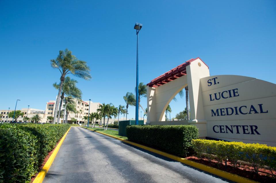 This undated photo shows the exterior of St. Lucie Medical Center, an HCA Healthcare hospital, in Port St. Lucie, Fla.