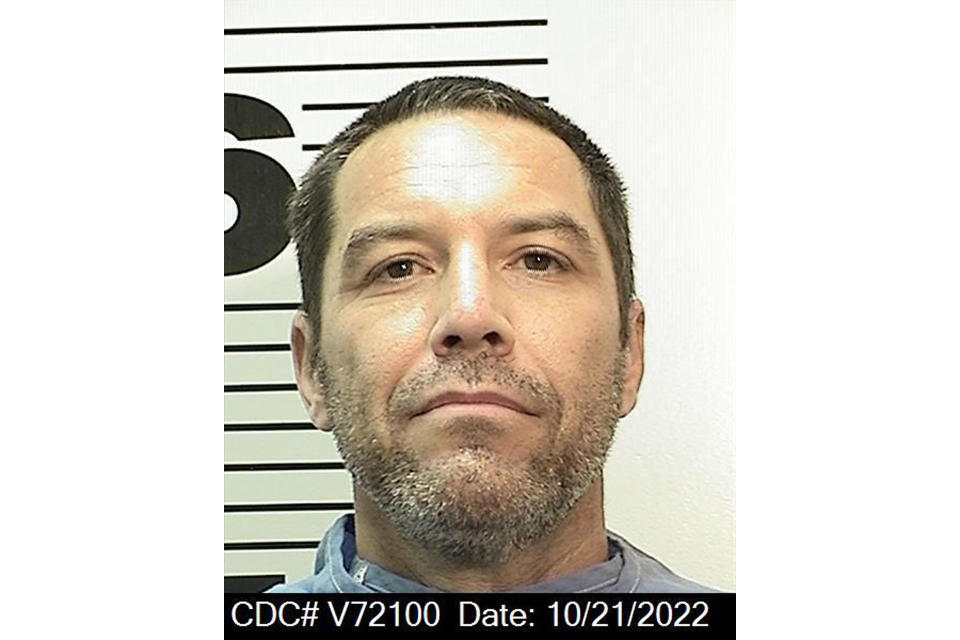 FILE - This Oct. 21, 2022, photo provided by the California Department of Corrections and Rehabilitation shows Scott Peterson. On Tuesday, Dec. 20, 2022, a California judge rejected a new murder trial for Peterson, nearly 20 years after he was charged with dumping the bodies of his pregnant wife and the unborn child they planned to name Conner into the San Francisco Bay on Christmas Eve 2002. (California Department of Corrections and Rehabilitation via AP, File)