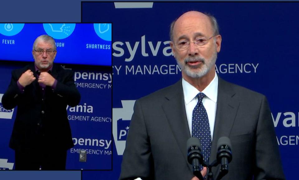 Gov. Tom Wolf announces 13 counties that will be moved to the yellow phase of his administration&#8217;s reopening strategy come May 15.
