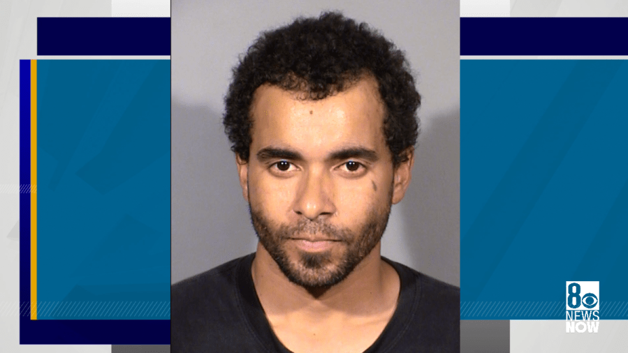 <em>In June 2019, Harrison stabbed a then-homeless man 11 times in the chest in the same area as last week’s homicide, documents said. (LVMPD/KLAS)</em>