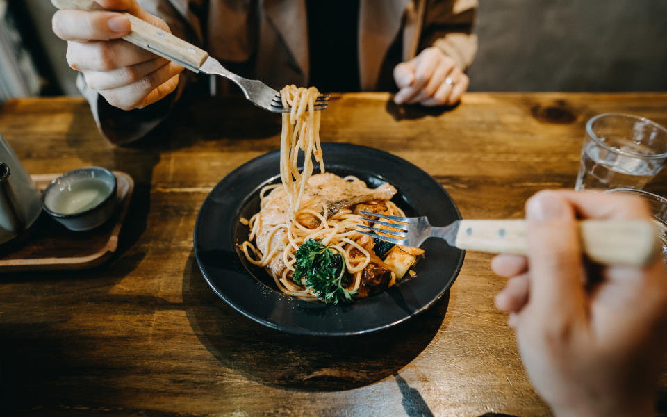 People sharing a meal