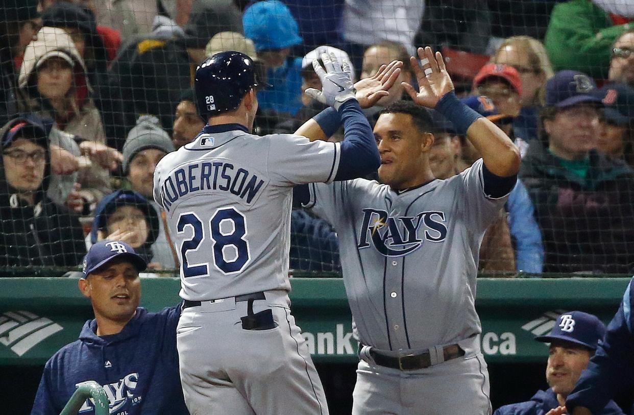 Tampa Bay Rays’ Daniel Robertson has become a must-add to fantasy baseball teams (AP Photo).