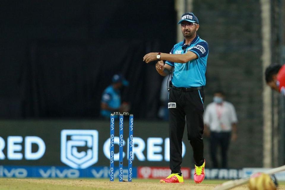 Strategic Timeout by umpire during match 4 of the Vivo Indian Premier League 2021 between Rajasthan Royals and the Punjab Kings held at the Wankhede Stadium Mumbai on the 12th April 2021.