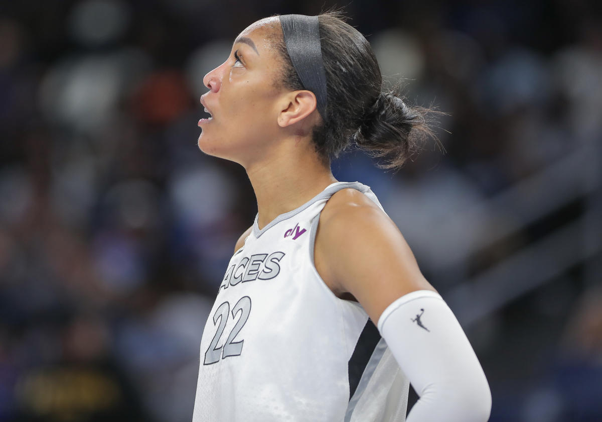 A'ja Wilson's WNBA-recordreeks van 20 opeenvolgende punten eindigde met de overwinning van de Aces op de Mystics