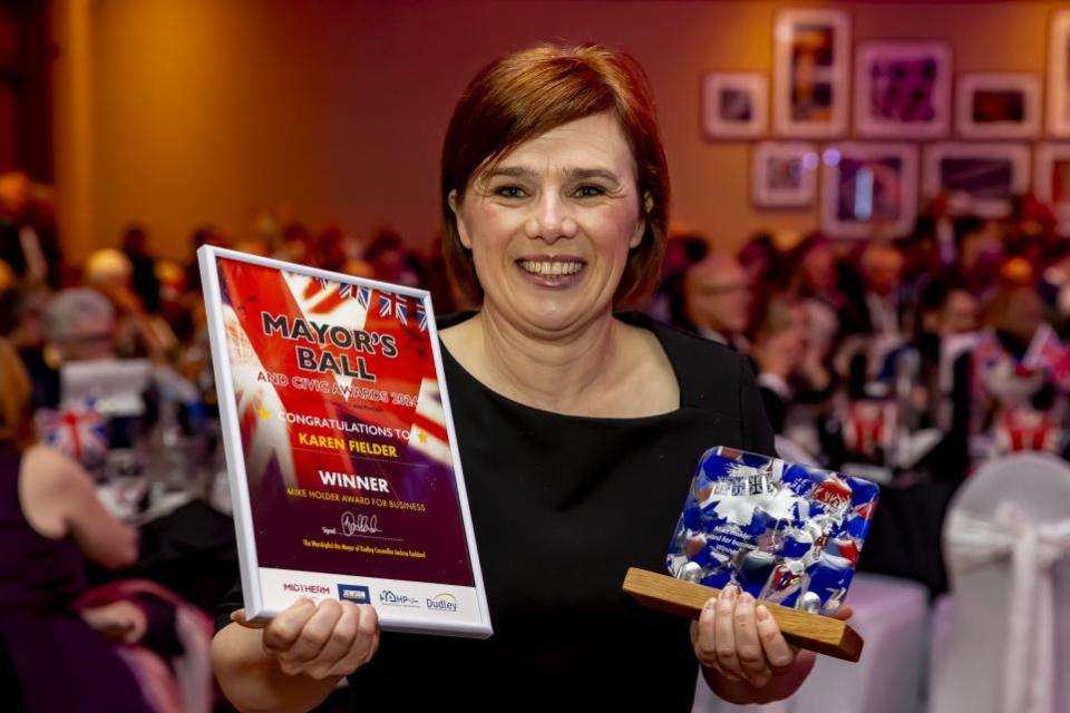 Stourbridge News: Karen Fielder, the chief executive of The Connect Project, winner of the Mike Holder Award for Business,