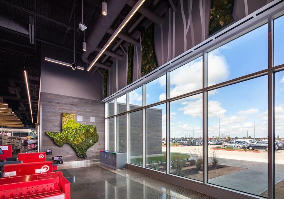 Target's new design language includes more windows to provide natural light, as well as structural features and products that reflect the local market.