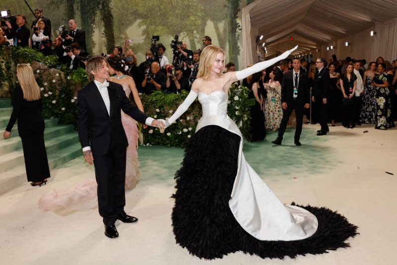 Keith Urban (L) and Nicole Kidman attend the Costume Institute Benefit at the Metropolitan Museum of Art in May. File Photo by John Angelillo/UPI