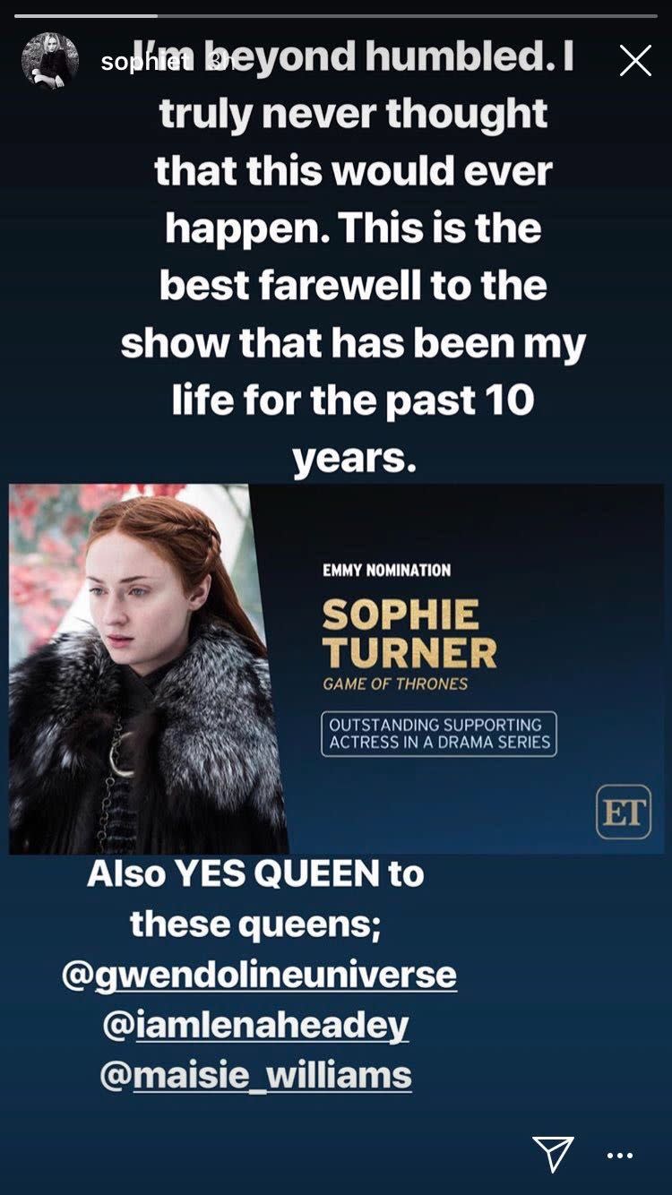 Photo credit: Sophie Turner - Instagram