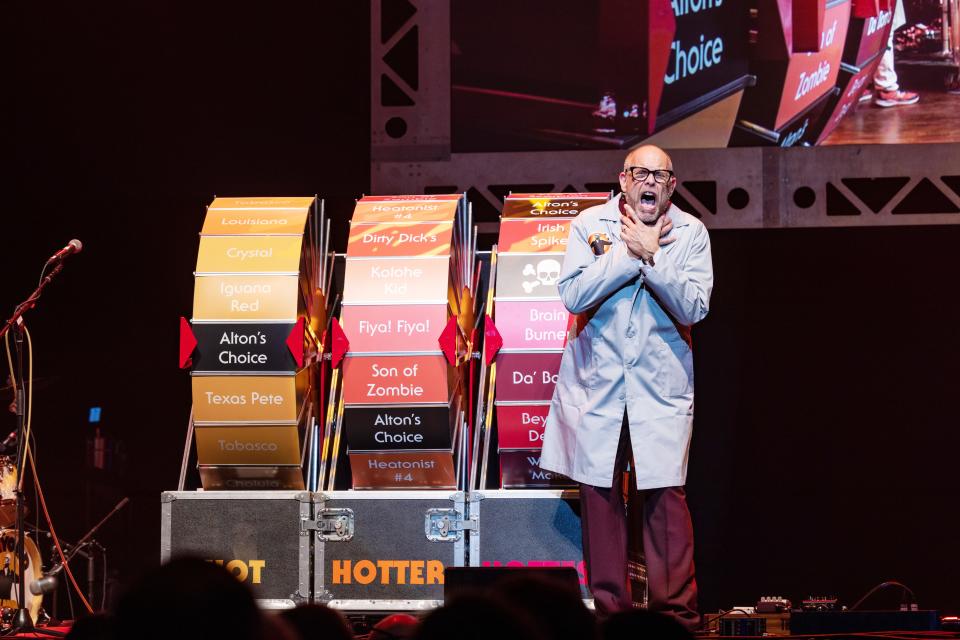 Alton Brown's "Beyond The Eats!" is a culinary game show involving audience members.