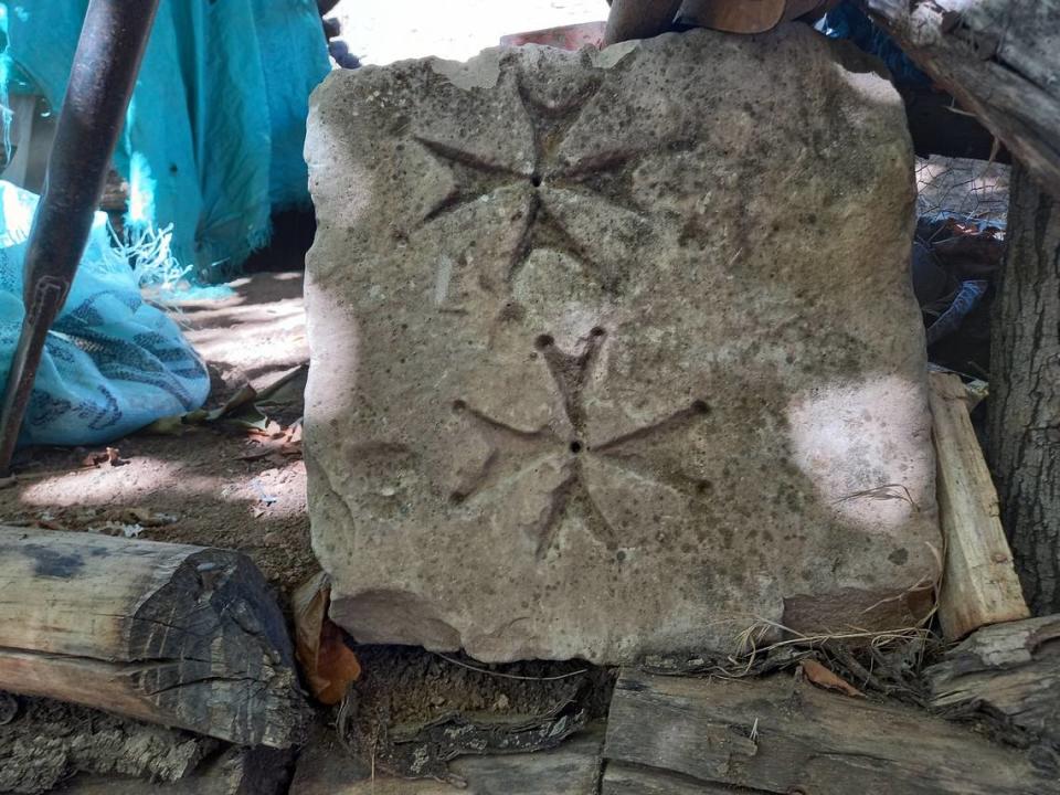 Maltese crosses were among the carvings found at the second castle, dating to multiple periods throughout history.