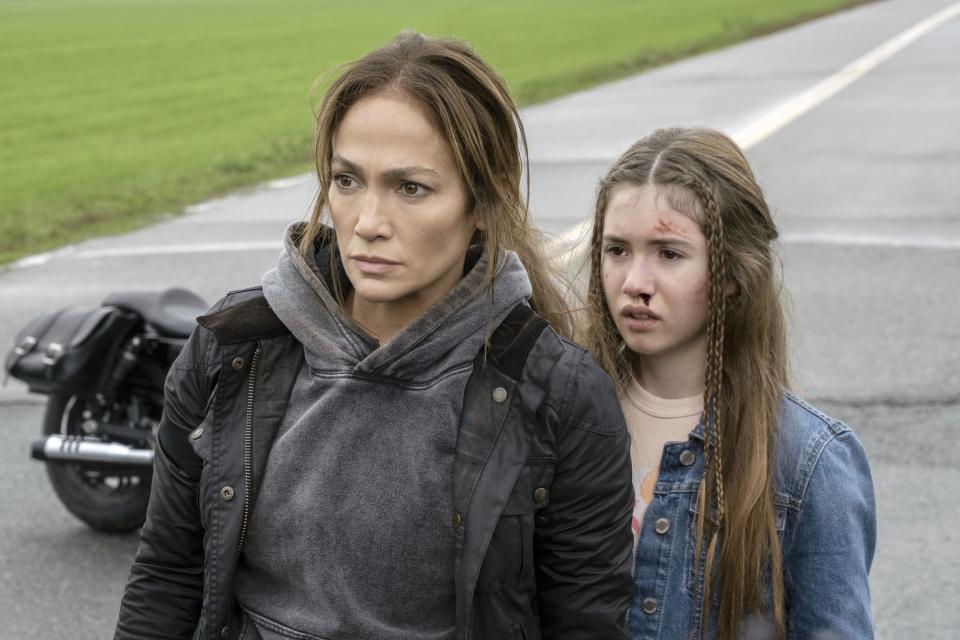 THE MOTHER, from left: Jennifer Lopez, Lucy Paez, 2023. ph: Doane Gregory / © Netflix / Courtesy Everett Collection