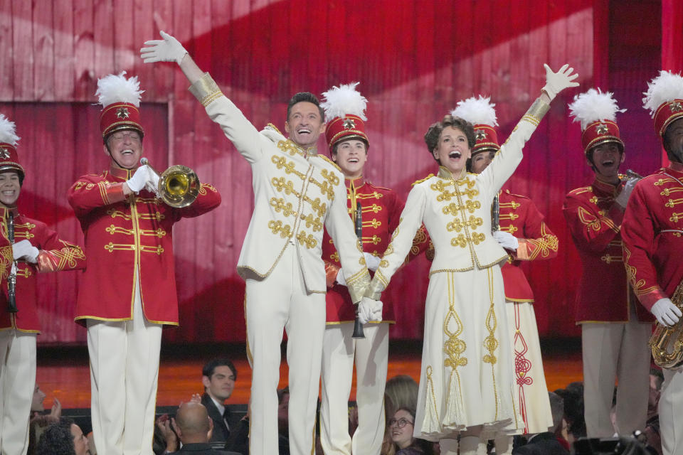 Hugh Jackman and Sutton Foster perform a number from “The Music Man” during the 75th Annual Tony Awards at Radio City Music Hall - Credit: Getty Images for Tony Awards Pro