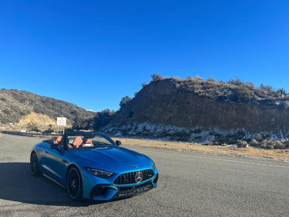 mercedes amg sl 63 blue 2023