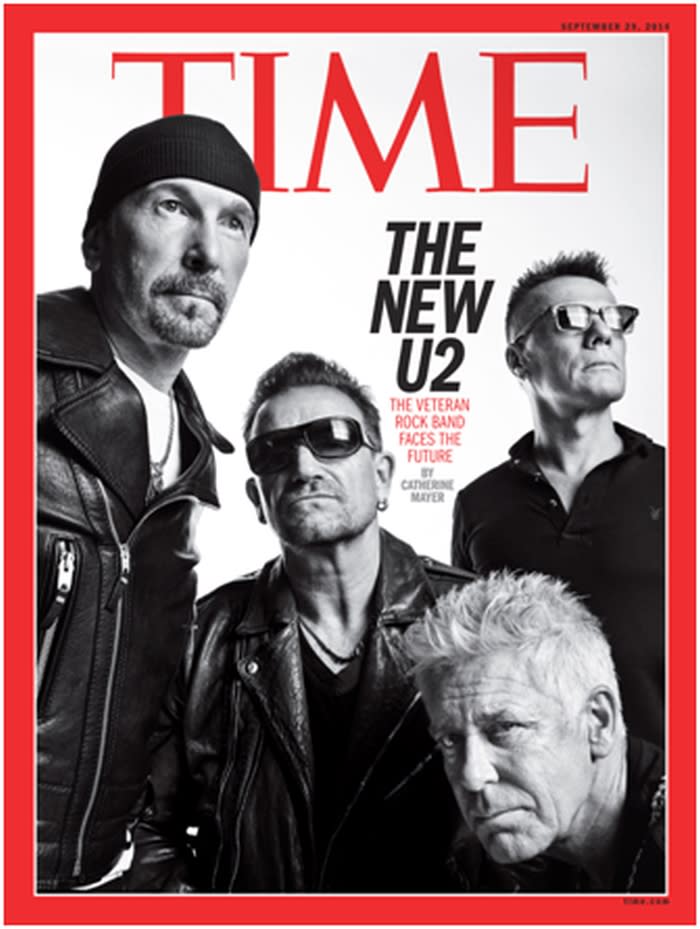 U2 on the cover of TIME's September 29, International edition