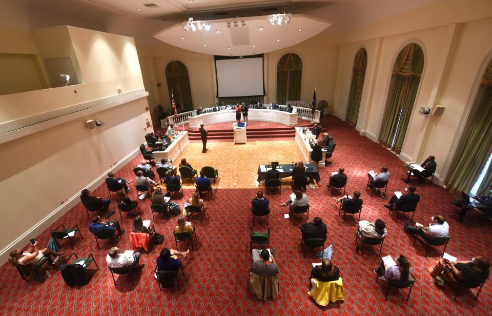 Wilmington City Council meets at Wilmington City Hall in downtown Wilmington, N.C., Tuesday, Sept. 21, 2021.