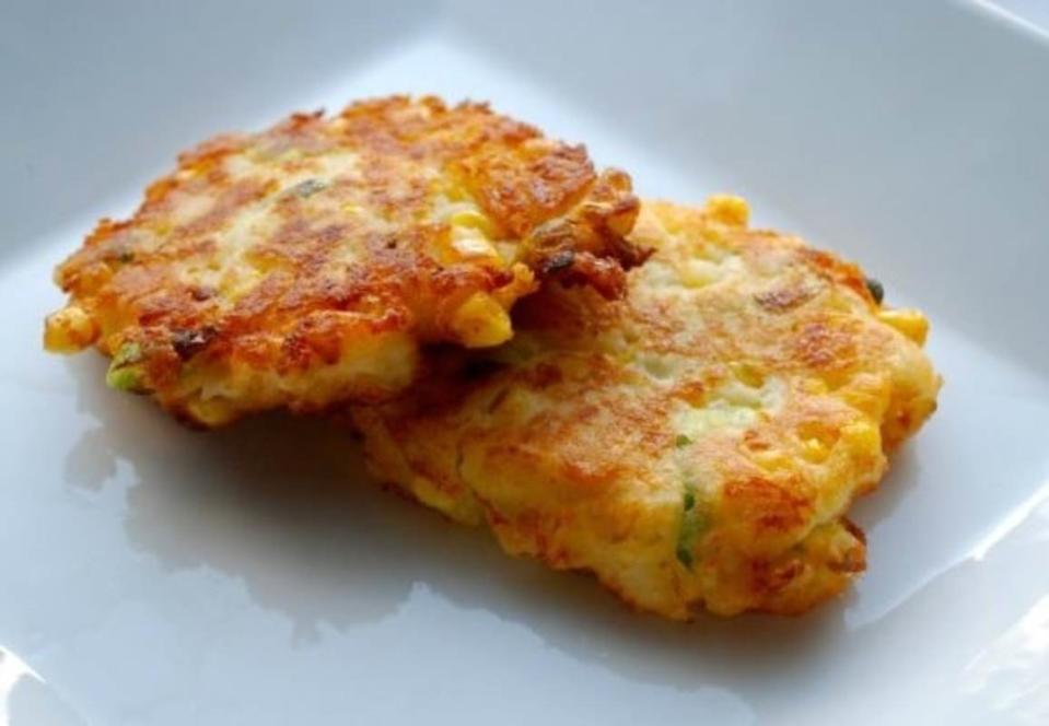 <p>Carrie's Experimental Kitchen</p><p>These are a great way to use leftover mashed potatoes and corn from the night before.</p><p><strong>Get The Recipe: <a href="https://www.carriesexperimentalkitchen.com/corn-cheddar-mashed-potato-fritters/" rel="nofollow noopener" target="_blank" data-ylk="slk:Corn Cheddar Mashed Potato Fritters;elm:context_link;itc:0;sec:content-canvas" class="link ">Corn Cheddar Mashed Potato Fritters</a></strong></p>