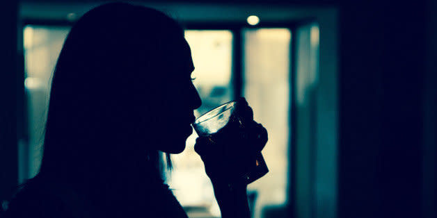 Silhouette of girl who is drinking (Photo: )