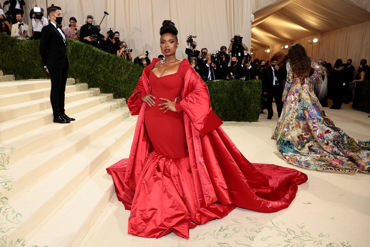 Jennifer Hudson attends The 2021 Met Gala Celebrating In America: A Lexicon Of Fashion at Metropolitan Museum of Art on September 13, 2021 in New York City.