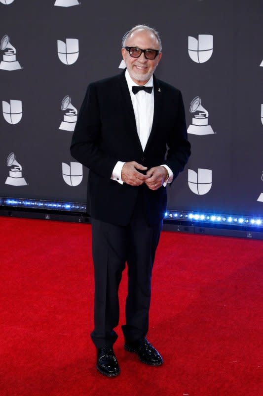 Emilio Estefan arrives for the 20th annual Latin Grammy Awards at the MGM Garden Arena in Las Vegas on November 14, 2019. The musician turns 71 on March 4. File Photo by James Atoa/UPI