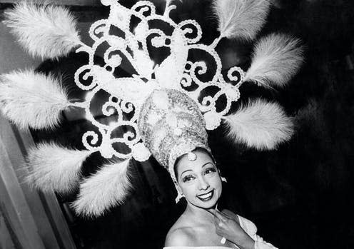   <span class="attribution"><a class="link " href="https://www.alamy.com/stock-photo-josephine-baker-53503531.html?pv=1&stamp=2&imageid=9CD5D41C-3638-481C-A3D6-464CFB303B27&p=163497&n=0&orientation=0&pn=1&searchtype=0&IsFromSearch=1&srch=foo%3dbar%26st%3d0%26pn%3d1%26ps%3d100%26sortby%3d2%26resultview%3dsortbyPopular%26npgs%3d0%26qt%3djosephine%2520baker%26qt_raw%3djosephine%2520baker%26lic%3d3%26mr%3d0%26pr%3d0%26ot%3d0%26creative%3d%26ag%3d0%26hc%3d0%26pc%3d%26blackwhite%3d%26cutout%3d%26tbar%3d1%26et%3d0x000000000000000000000%26vp%3d0%26loc%3d0%26imgt%3d0%26dtfr%3d%26dtto%3d%26size%3d0xFF%26archive%3d1%26groupid%3d%26pseudoid%3d%26a%3d%26cdid%3d%26cdsrt%3d%26name%3d%26qn%3d%26apalib%3d%26apalic%3d%26lightbox%3d%26gname%3d%26gtype%3d%26xstx%3d0%26simid%3d%26saveQry%3d%26editorial%3d%26nu%3d%26t%3d%26edoptin%3d%26customgeoip%3dGB%26cap%3d1%26cbstore%3d1%26vd%3d0%26lb%3d%26fi%3d2%26edrf%3d%26ispremium%3d1%26flip%3d0%26pl%3d" rel="nofollow noopener" target="_blank" data-ylk="slk:Photo 12/Alamy;elm:context_link;itc:0;sec:content-canvas"> Photo 12/Alamy </a></span>